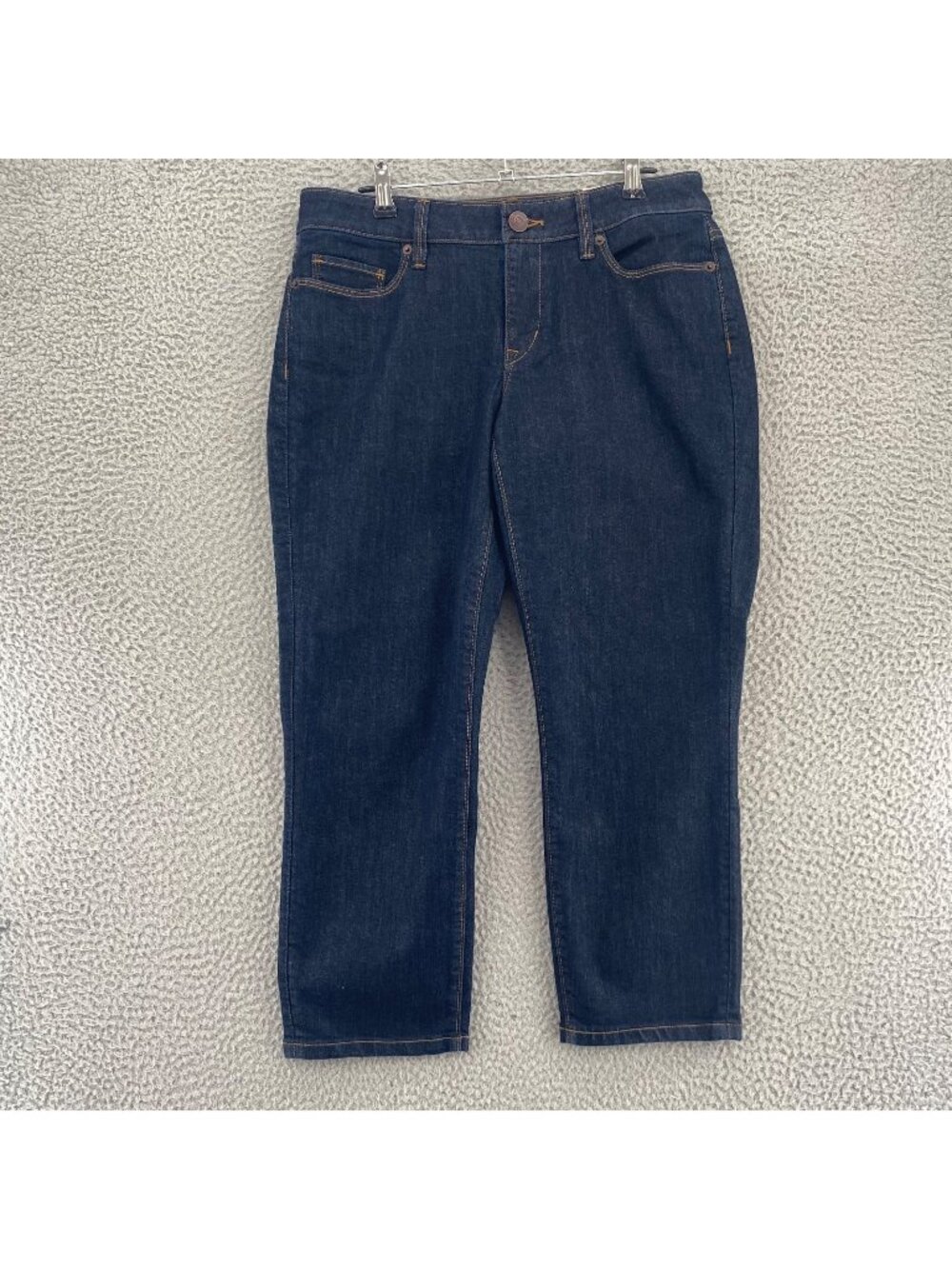 LOFT Jeans Womens 6 Blue Curvy Cropped Capri Denim Stretch Skinny Pockets NWT